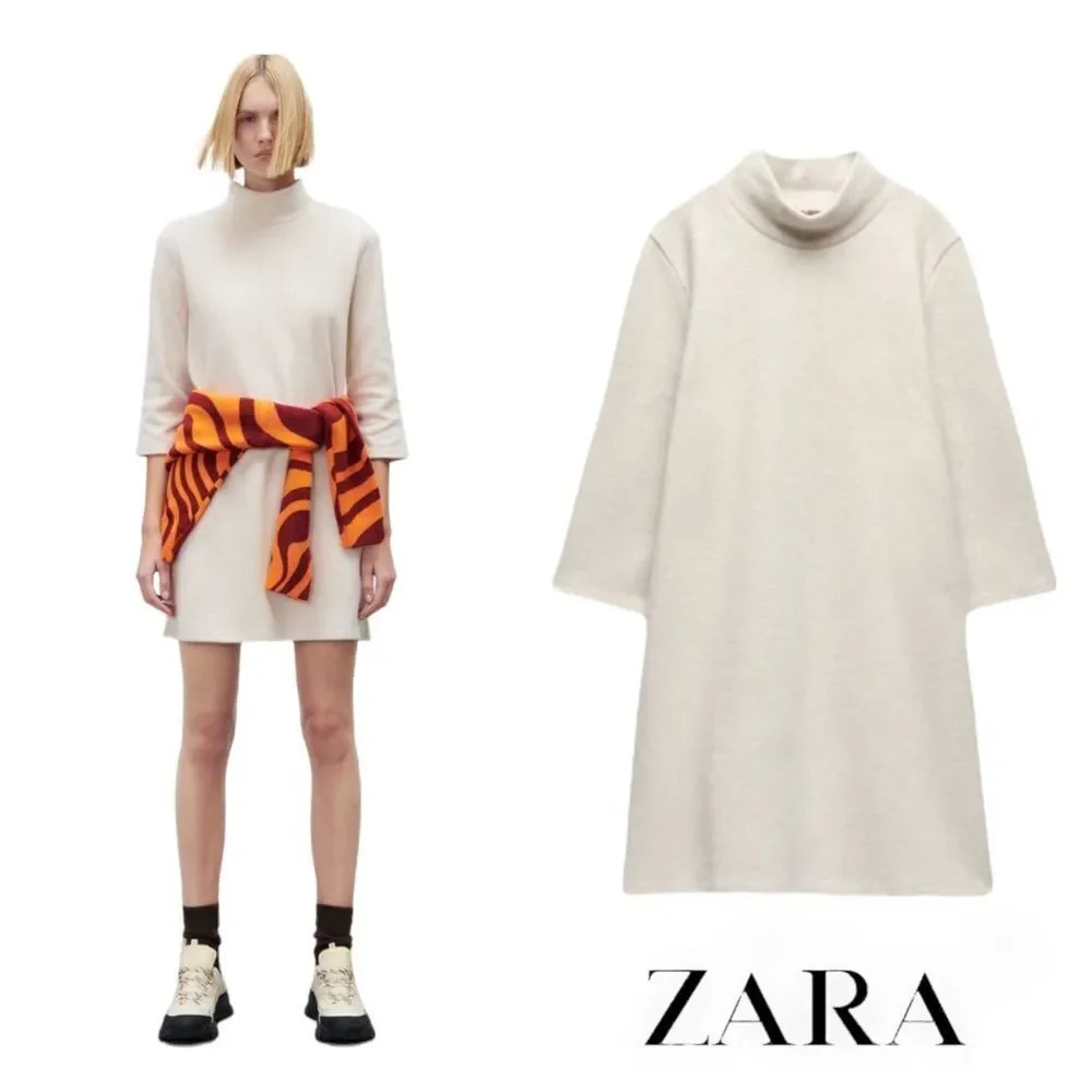ZARA | Ecru | SOFT TOUCH DRESS